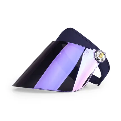 Purple mirror laser uv hard visor hat