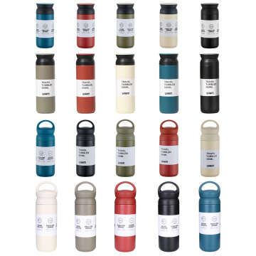 Vendita calda da 350 ml in acciaio inossidabile Termos Liner 304 Spray in plastica Giappone e coreana Bottiglia di acqua portatile portatile