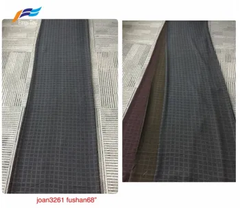Dubai Formal Black Polyester Rayon Fushan Stripe Fabric