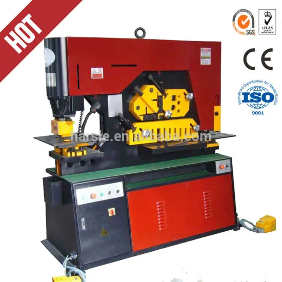 Steel rod cutting and notching machine, HARSLE Q35Y-50 stainless steel bar ironworker, angel steel rod cutting and bending lathe