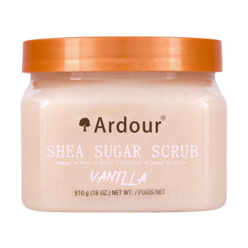 Vanilla Shea Sugar Exfoliating & Hydrating Body Scrub for Whitening Cleansing