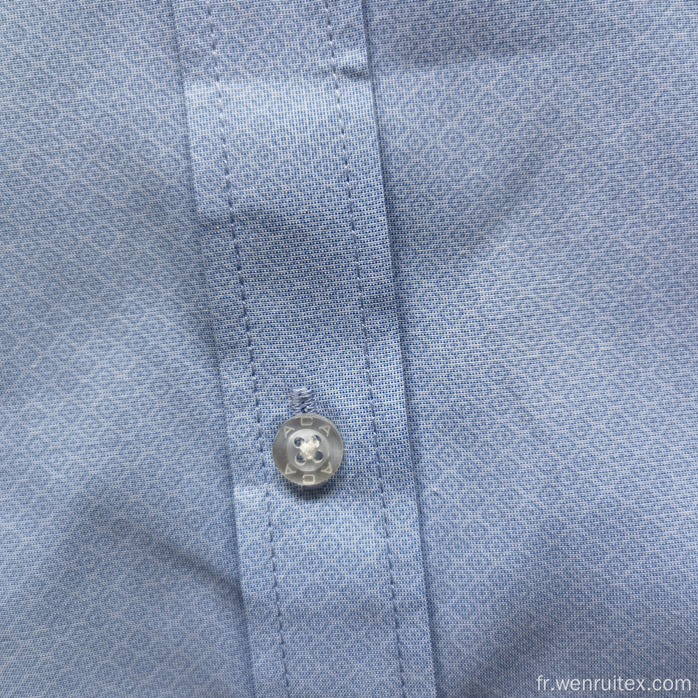 Chemises à manches courtes pour hommes Chemise en coton polyester