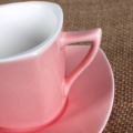 3OZ tasse rose et soucoupe