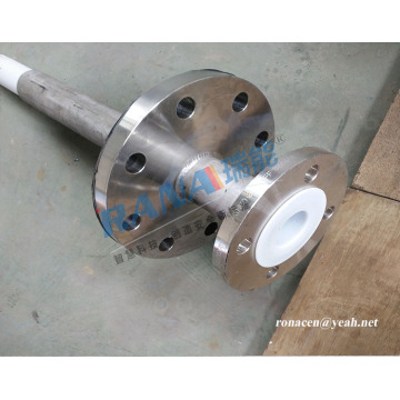 PTFE alinhado bocal dip com flange de correção