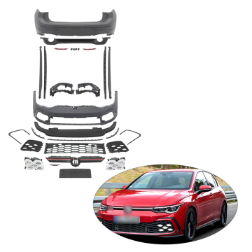 Volkswagen Golf 8 GTI Custom Front and Rear Bumper Kit with Side Skirts and Fog Lamps