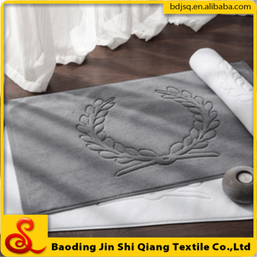 Wholesale Customized Logo 100% Cotton Jacquard Hotel Floor Towel Bath Mat