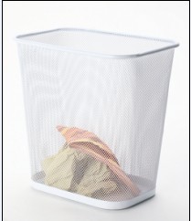 cubo de basura de malla