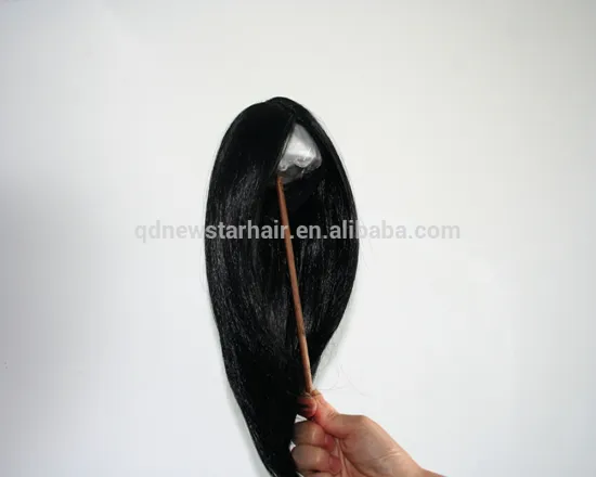 Black Color Heat Resistant Synthetic Hair Doll Wig