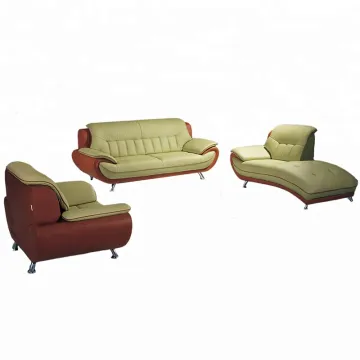 Green Sofa Set and Purple Leather Sofa - Home Furniture Full Leather Living Room