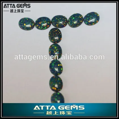 oval opal cabochon cut -similar natural created opal