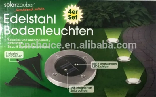 Solar Ground Light 4-Pack, for Garden Landscape Lighting, Pathway, Stairway