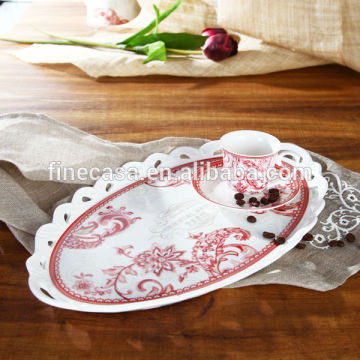 3 Pieces New Bone China Coffee Table Set of Oriental Manor