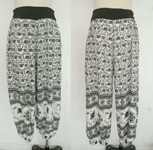 Pantalones de linterna de yoga de estilo étnico de verano femenino