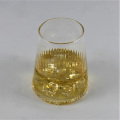 Premium Crystal Round Ripped Personalisiertes Whisky -Schnapsglas