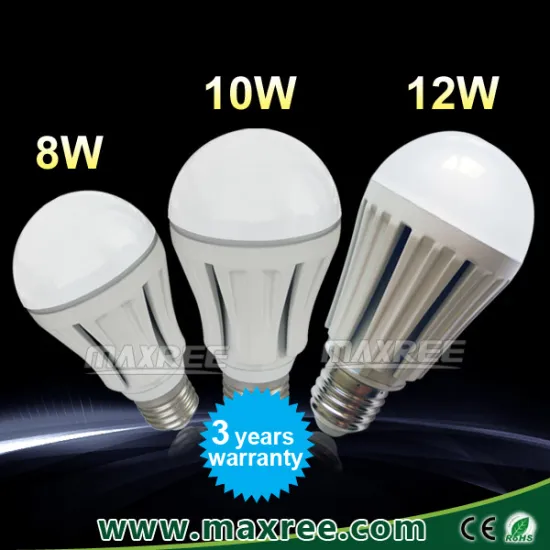 High quality pure aluminium led lamp bulb e27, 8W 10W 12W LED bulb lamp