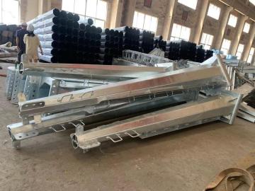 Hot dip galvanized pole/galvanized steel tapered power pole