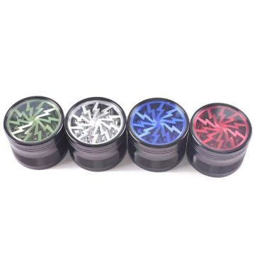 Wholesale Professional Made Zinc Alloy Plastic Tobacco Grinders in Mix Colors for Herb Grinding