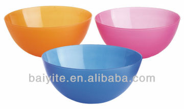 Fashion colorful wholesale plastic soup bowl for houseware