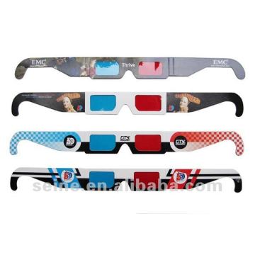 Children paper firewokrs n 3D red/blue glasses/promotional glasses/video glasses