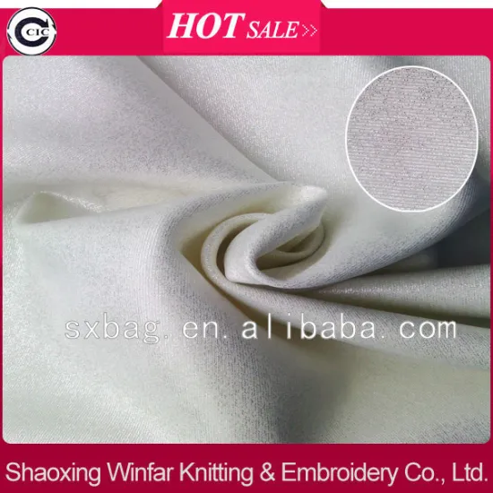 single jersey DTY spandex silver scuba fabric for garment