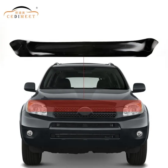Black Acrylic Bonnet Deflector - Car Accessories Bug Shield for Toyota Rav4 2008-2012