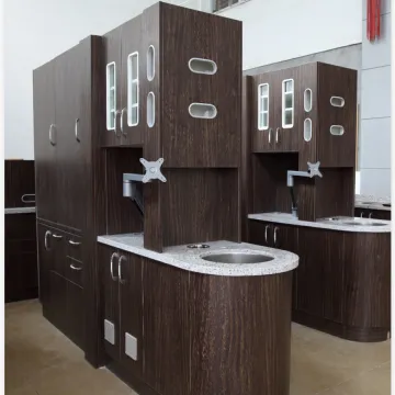 Center island clinic cabinet for orthodontics