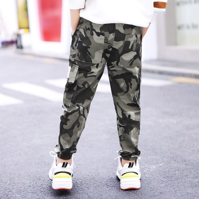 EACHIN Baby Boys Pants Spring Children Sport Camouflage Cargo Pants Elastic Waist Teens Boys Trousers Children Streetwear Pants