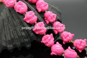 Women Pink Buddha Beads bracelet Buddha head bracelets Lucky Fortune Jewellery
