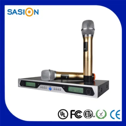 Alibaba China mini golden uhf wireless karaoke microphone
