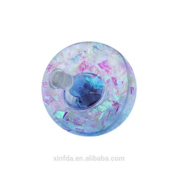 Wholesales custom size led water bouncy ball with flashing glitters