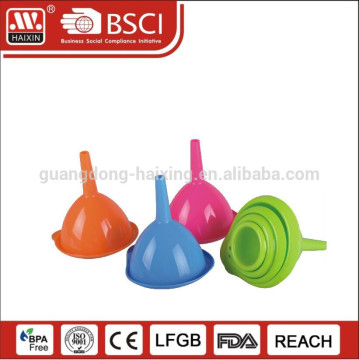 2016 Hot sales clear food grade PP oil plastic funnel for kitchen