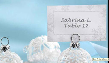 New Design Snowflake Glass Wedding Card Holder gifts 10