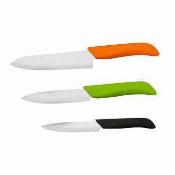 Ceramic Knife Set with Acrylic Holder, Available in Green, Black and Orange Colors