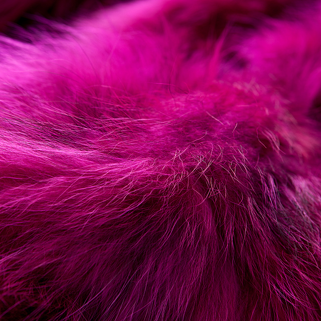 cashmere winter coat purple fur