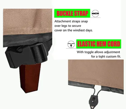 600D Waterproof Patio Chair Covers - 2 Pack: Durable, Dust-Proof Outdoor Lounge and Deep Seat Lawn Chair Protection