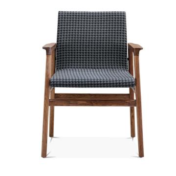 Muebles para el hogar personalizados de diseño nórdico italiano interior de madera moderna silla de comedor de terciopelo
