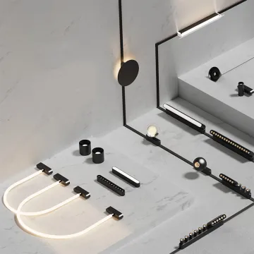 Ultra Thin Smart Recessed Rail Magnet Wireless Tuya Zigbee LED Track Light