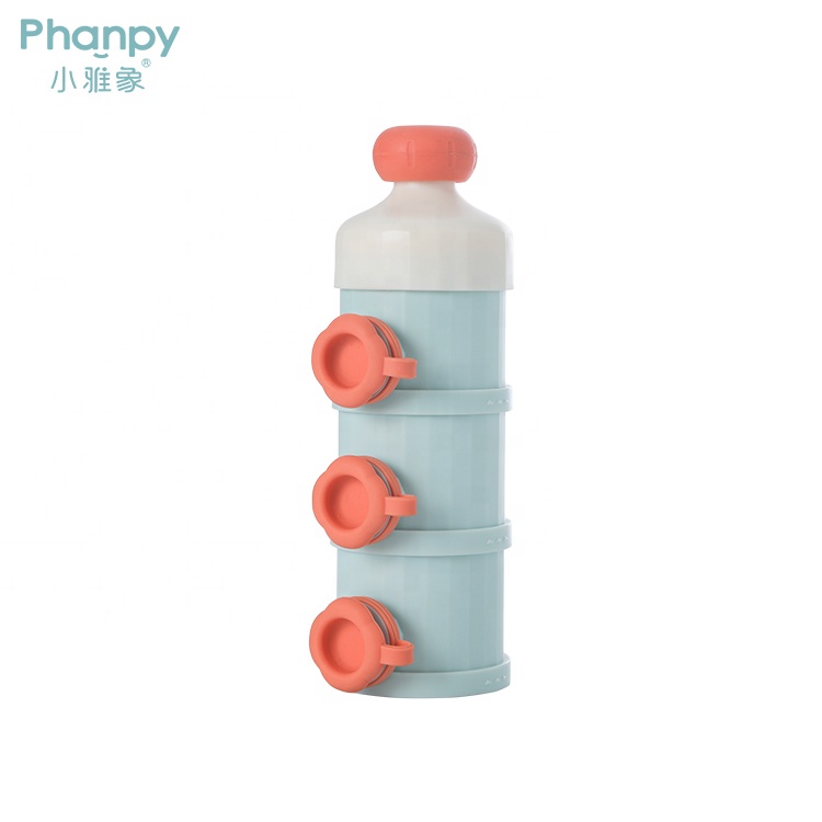 Pumpkin Shape Baby Milk Powder Container Dispenser-Blue