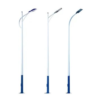 Tapered Streetlight Poles: 5m to 12m - Customizable Colors
