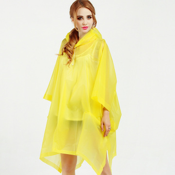 Portable EVA Raincoat with Hood - Reusable Rain Poncho for Camping and Survival Kits