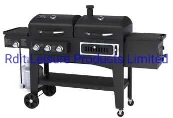 Deluxe Heavy Duty Gas Charcoal Smoker 2-in-1 Combo Outdoor BBQ Grill