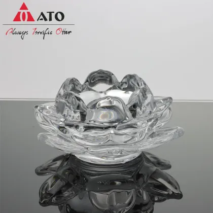 Crystal lotus flower candle holder for decoration