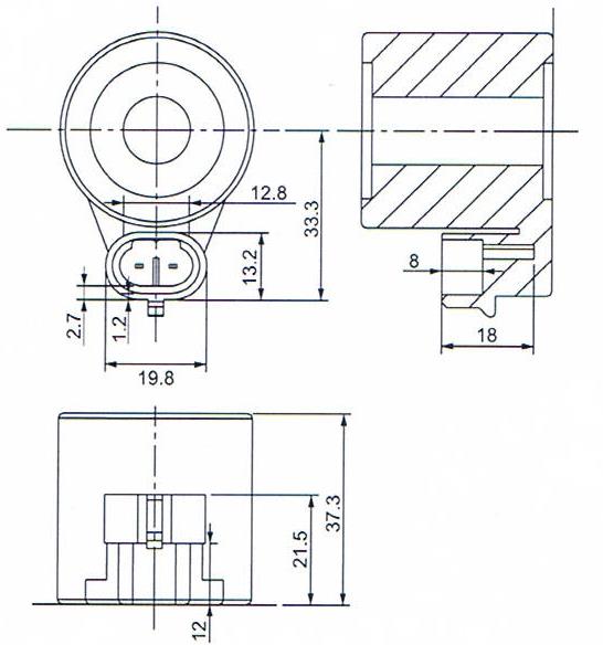 Dimension of BB13337320 Solenoid Coil: