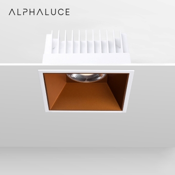 알파 라이트 33W 33W 정사각형 방수 Dimmable LED 다운 라이트