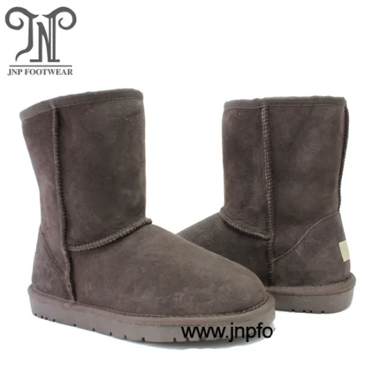 Women Classic Short Leather Sheepskin Fur Winter Boots