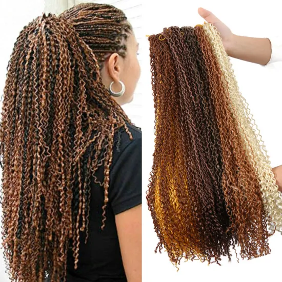 Zizi Crochet Box Braids Twist Synthetic Braiding Hair Extensions Micro 3 Strands Zizi Crochet Hair Crochet Braids Extensions