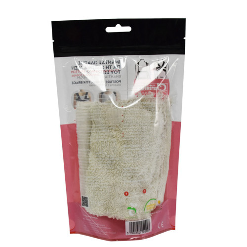 Recyclable Materials Tear Notch Clear Plastic Cloth Pouch