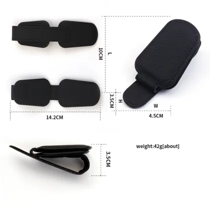 Multi-functional Car Glasses Holder: Visor Sunglasses Clip for Cars