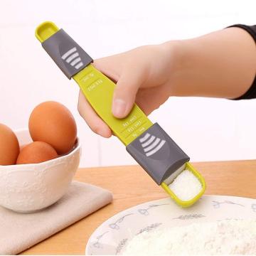 Double Head Plastic Adjustable Measuring Spoon Kitchen Tools