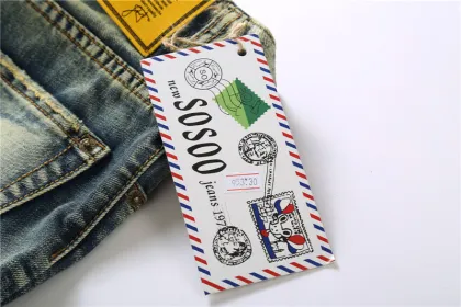 Men's Fashion New Retro Torn Jeans Straight Jeans